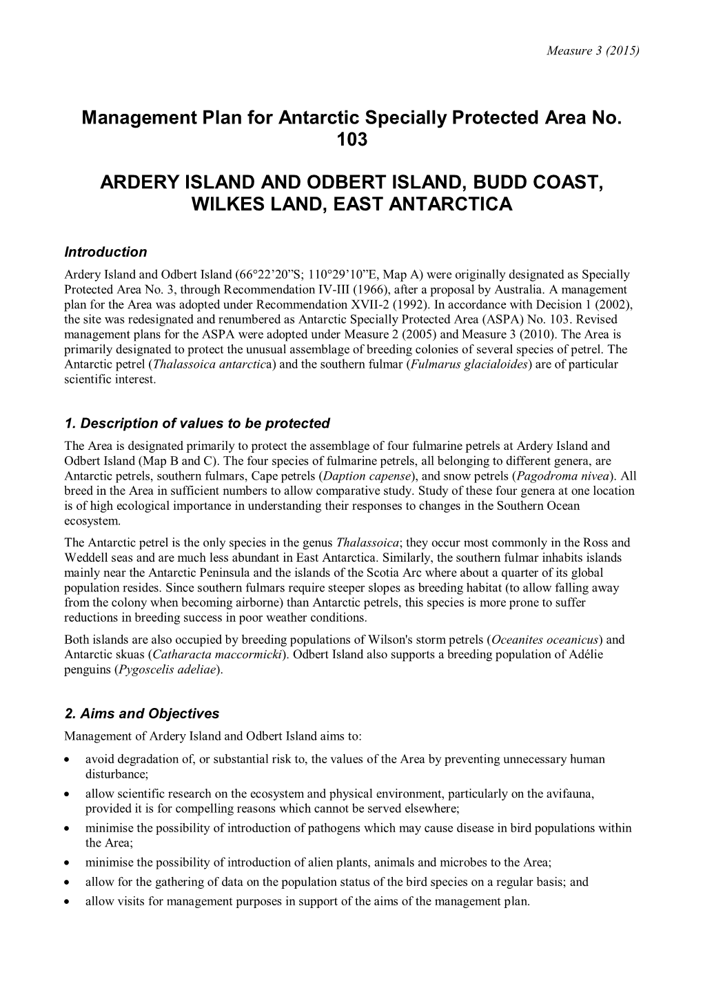 Ardery Island Odbert Island ASPA