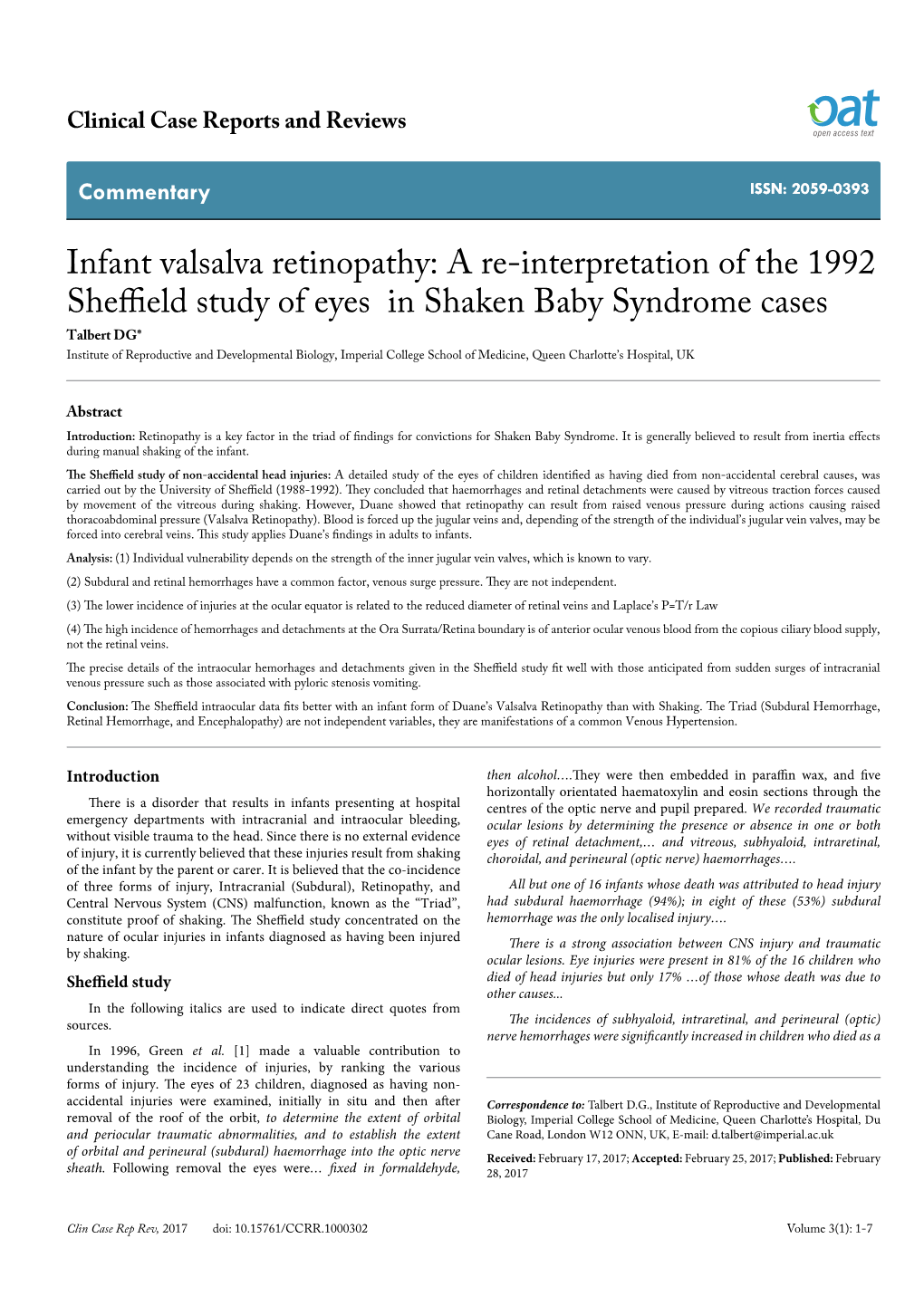 Infant Valsalva Retinopathy