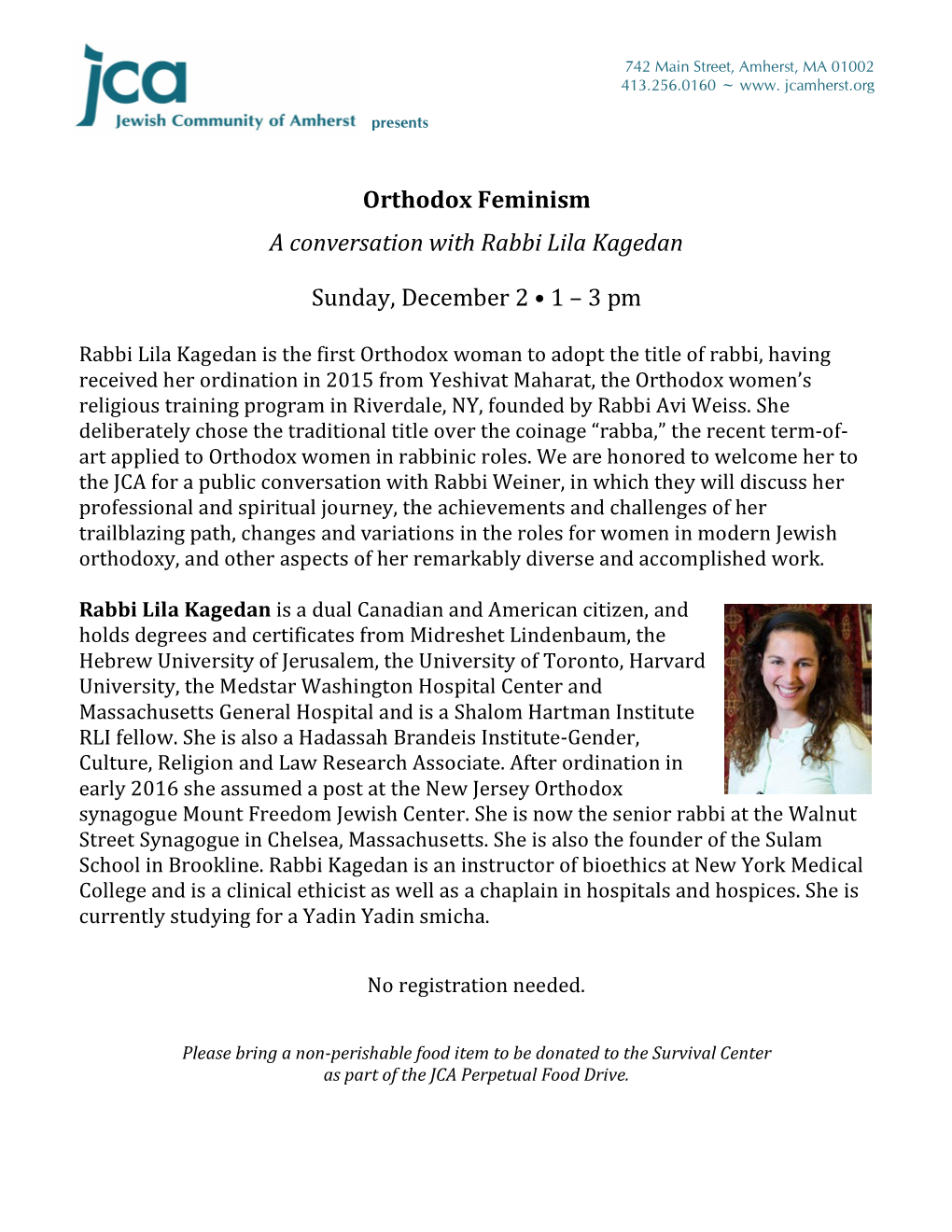 Orthodox Feminism a Conversation with Rabbi Lila Kagedan