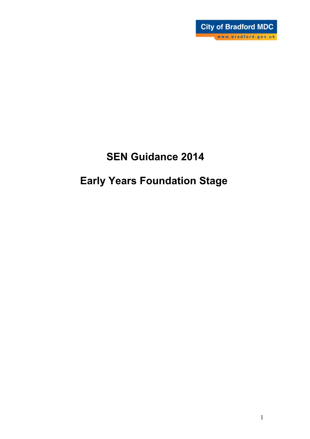 Guidance for Children with SEN in the Early Years
