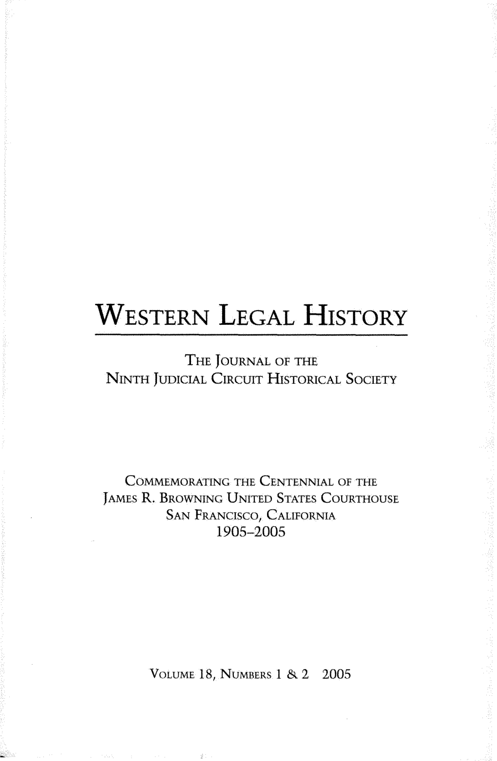 Western Legal History