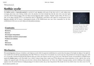 Sothic Cycle - Wikipedia