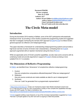The Circle Meta-Model