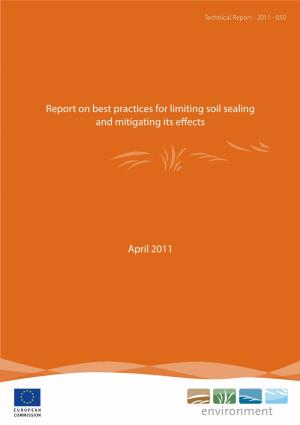 Report on Best Practices for Limiting Soil Sealing and Mitigating Its Effects