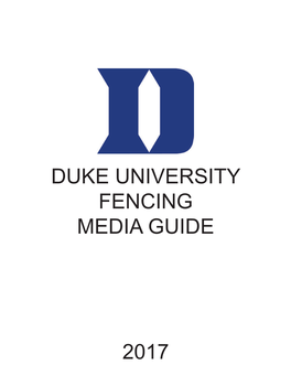 Duke University Fencing Media Guide 2017