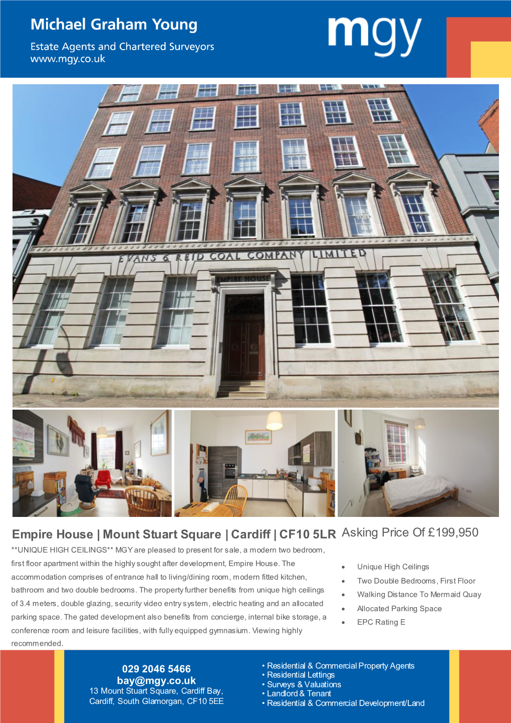 Mount Stuart Square | Cardiff | CF10 5LR Asking Price of £199,950