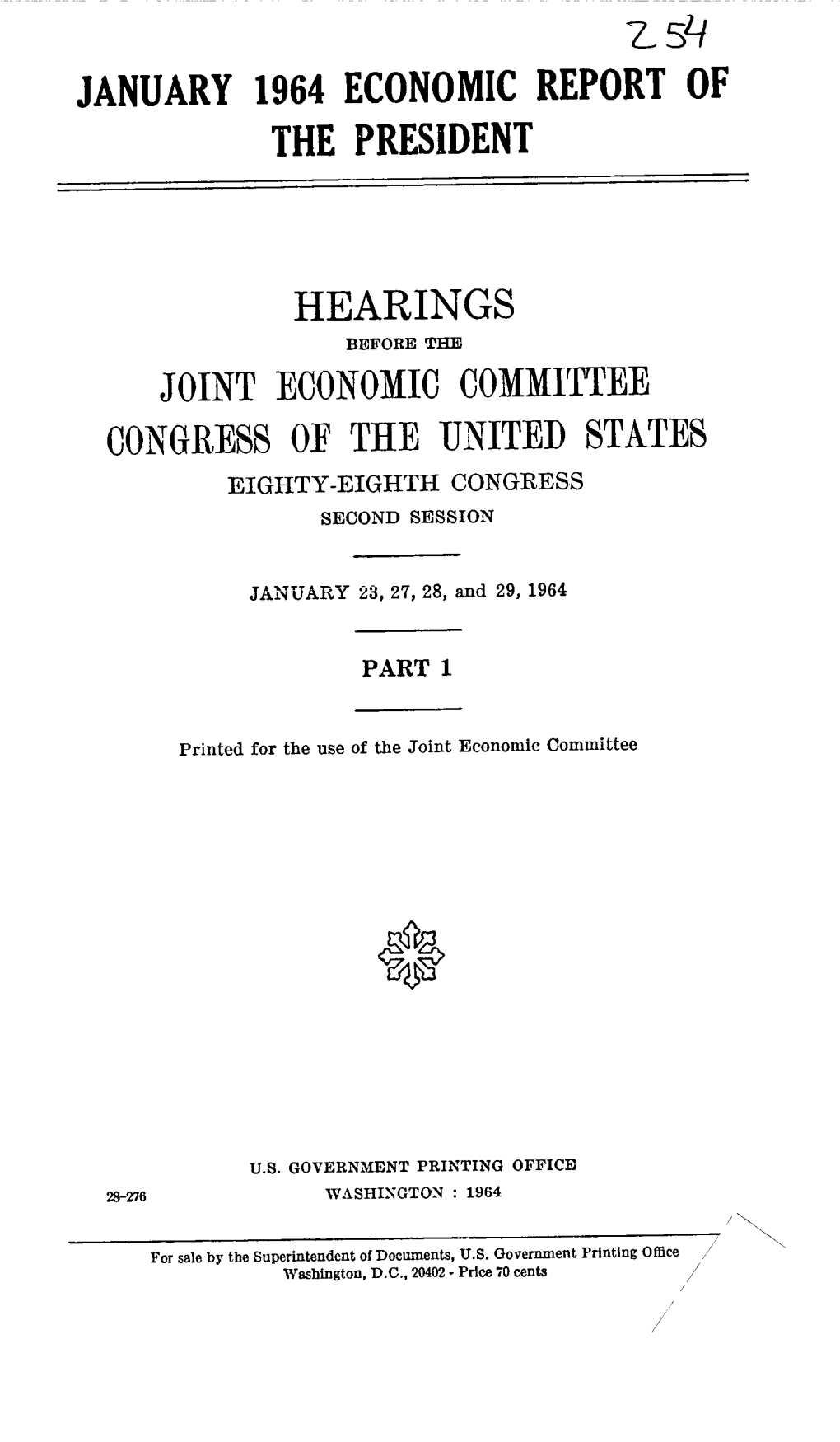 January 1964 Economic Report of the President