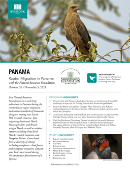 Panama High Intensity! This Program Is for Serious Raptor Migration in Panama Birders