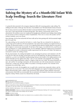 Solving the Mystery of a 1-Month-Old Infant with Scalp Swelling: Search the Literature First Kelly E
