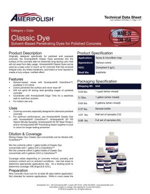 Classic Dye Solvent-Based Penetrating Dyes for Polished Concrete