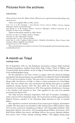 A Month on Trisul Sadashige Inada