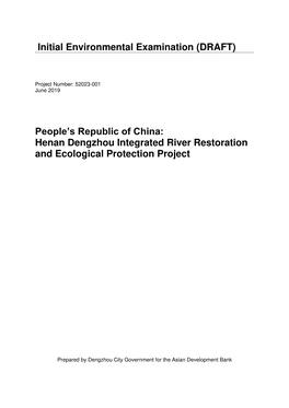 52023-001: Henan Dengzhou Integrated River Restoration and Ecological Protection Project