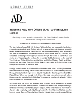 Inside the New York Offices of AD100 Firm Studio Sofield