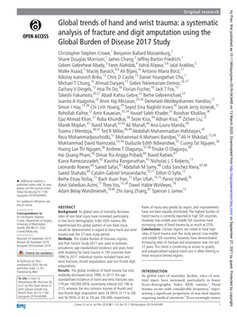 Global Trends of Hand and Wrist Trauma