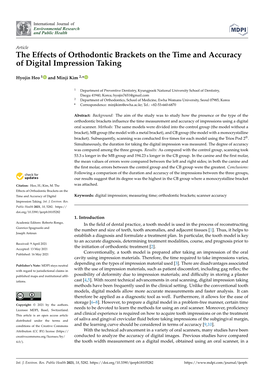 The Effects of Orthodontic Brackets on the Time and Accuracy of Digital Impression Taking
