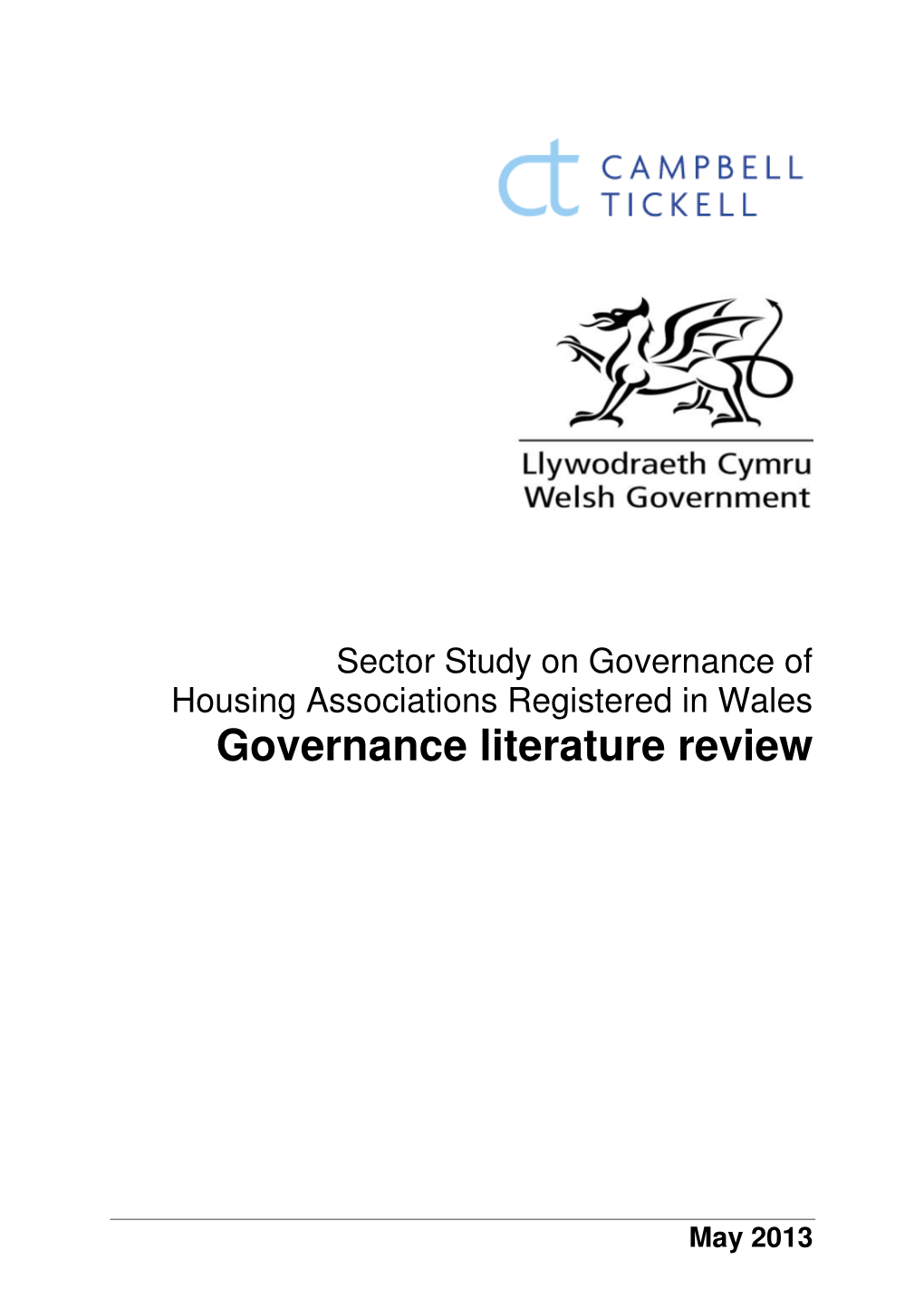Sector Study on Governance of Housing Associations Registered in Wales Governance Literature Review