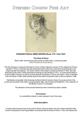 FRANÇOIS PASCAL SIMON GERARD (Rome 1770 - Paris 1837)
