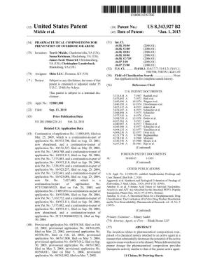 (12) United States Patent (10) Patent No.: US 8,343,927 B2 Mickle Et Al