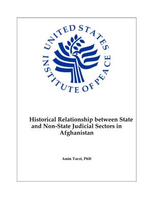 Historical Relationship Between State and Non-State Judicial Sectors in Afghanistan