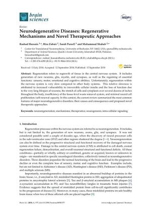 Regenerative Mechanisms and Novel Therapeutic Approaches