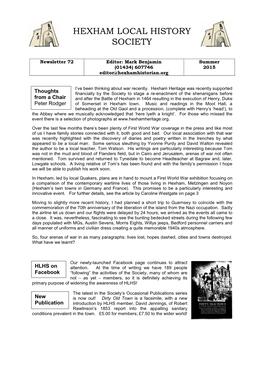 HLHS Newsletter 72 Working Copy