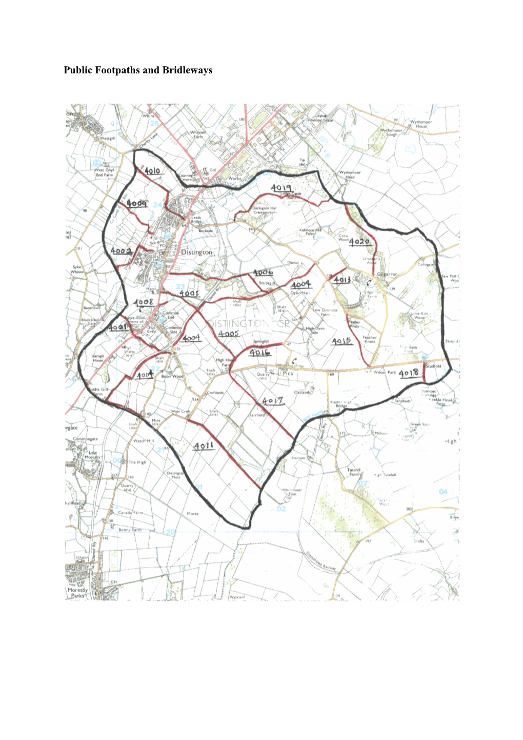 Public Footpaths and Bridleways