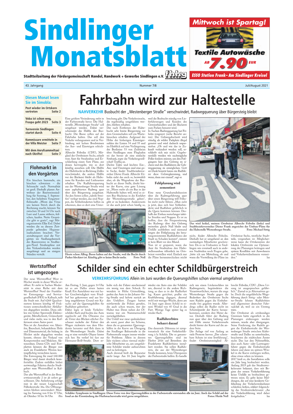 Sindlinger Monatsblatt Juli 2021