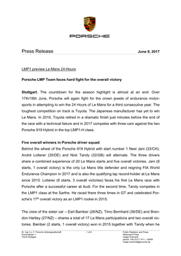 Press Release June 9, 2017