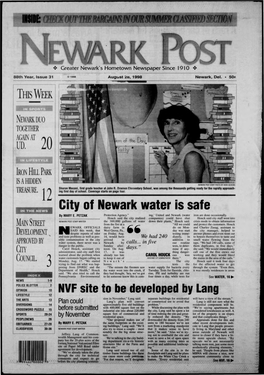 City of Newark Water Is Safe- by MARY E