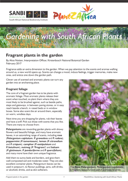 Fragrant Plants in the Garden PZA Article.Cdr