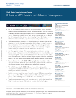 GOAL Global Opportunity Asset Locator Outlook for 2021 Rotation