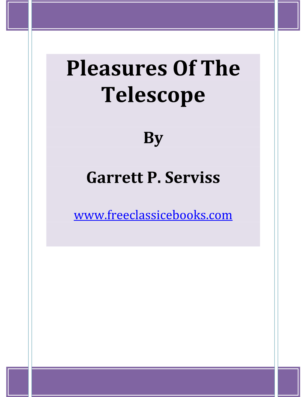 Pleasures of the Telescope