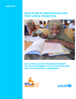 Education in Emergencies and Post-Crisis Transition