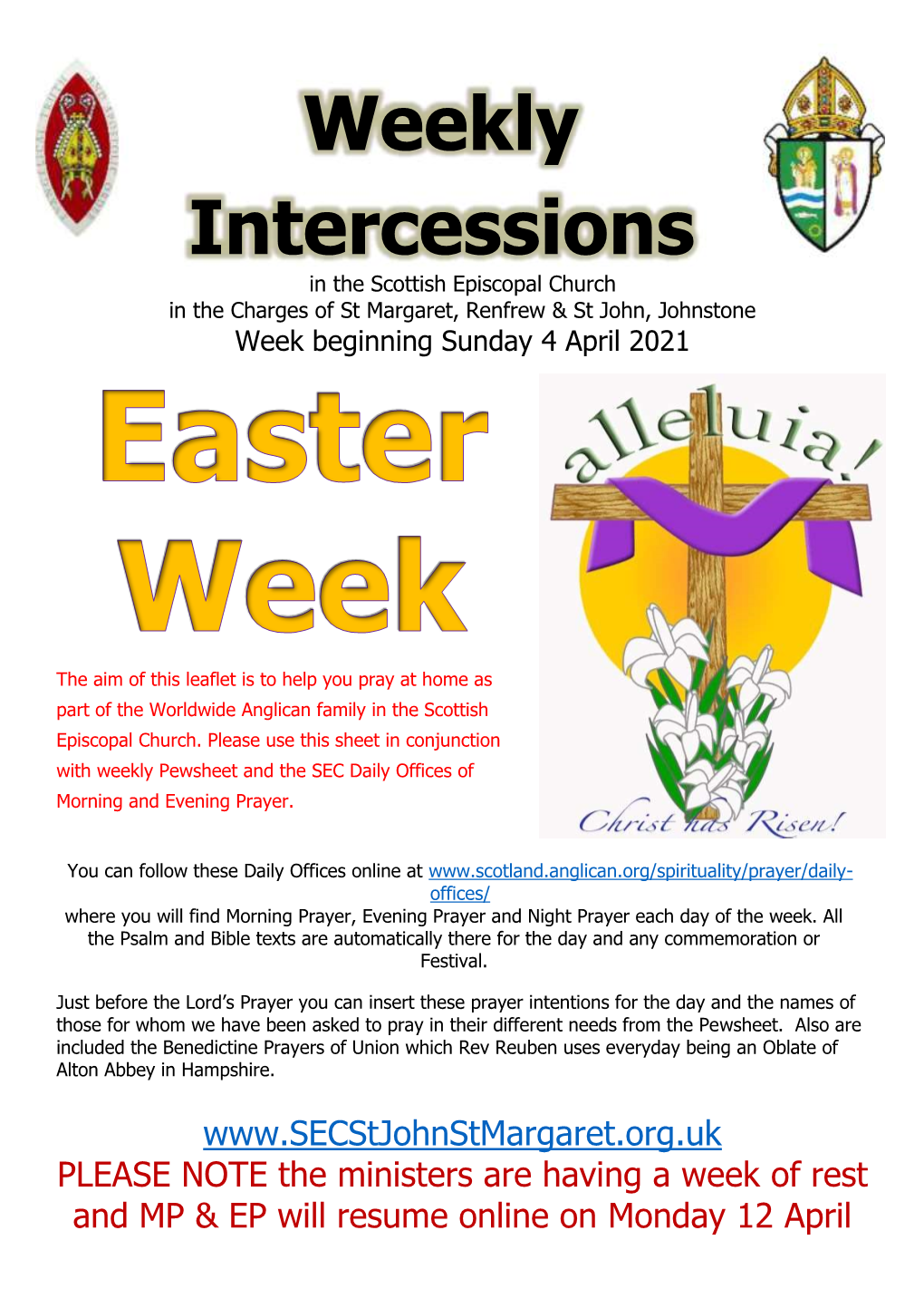 Weekly Intercessions