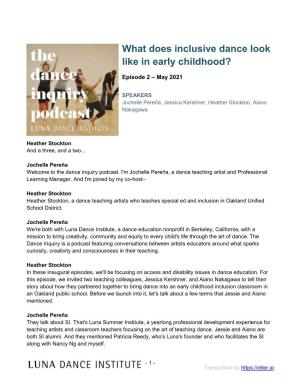 What Does Inclusive Dance Look Like in Early Childhood?