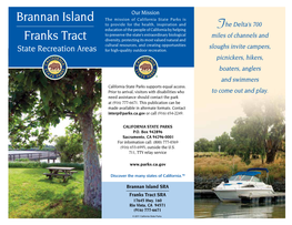 Brannan Island Franks Tract State Recreation Areas