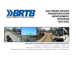 Baltimore Region Transportation Improvement Program 2019-2022