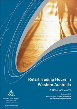 Retail Trading Hours in Western Australia