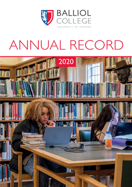 Balliol College Annual Record 2020