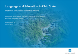 Language and Education in Chin State Myanmar Education Partnerships Project