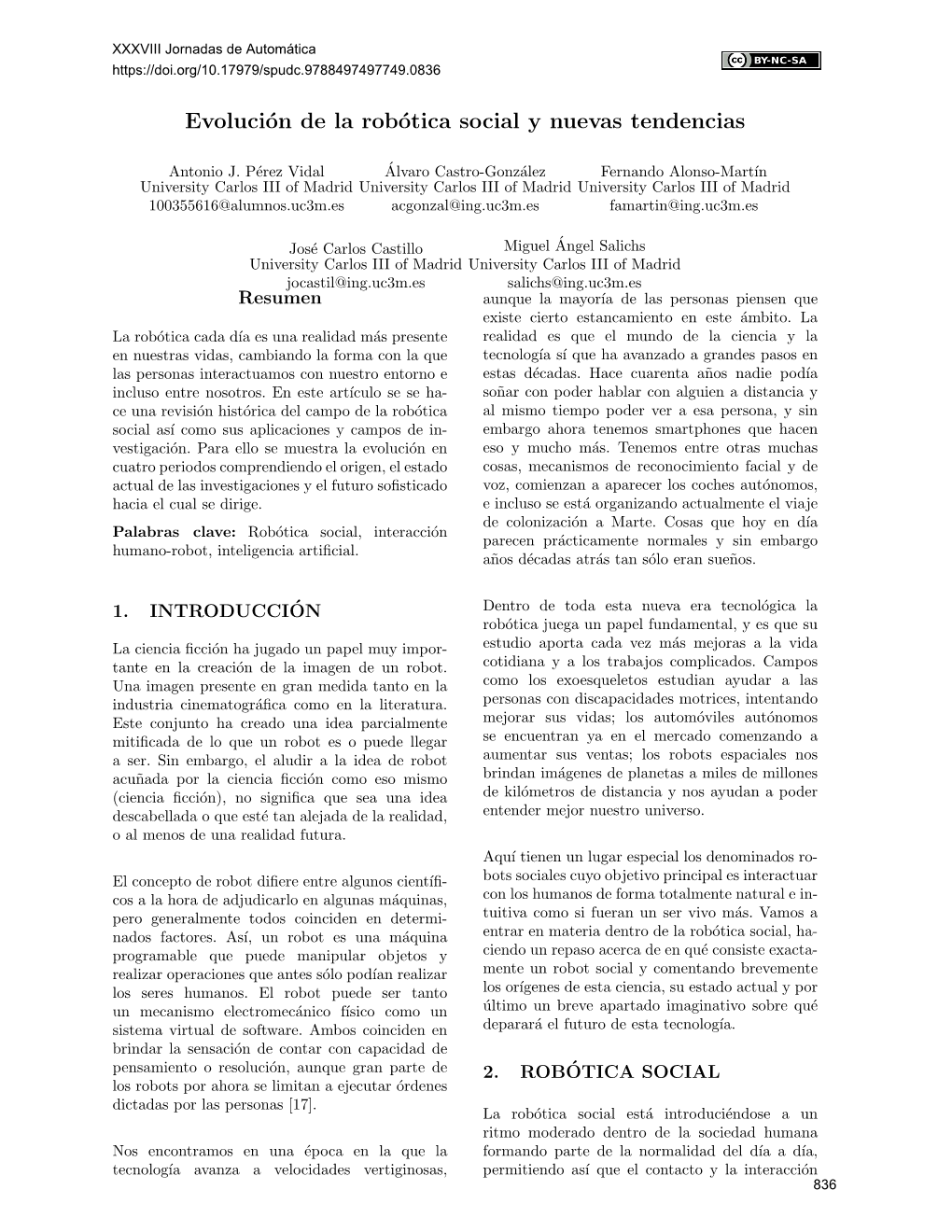 Evolución De La Robótica Social Y Nuevas Tendencias