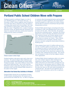 Portland Public School Children Move with Propane