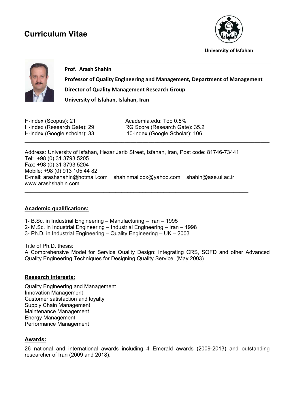 Curriculum Vitae