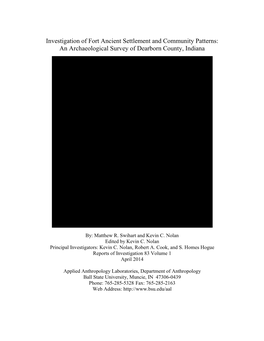 An Archaeological Survey of Dearborn County, Indiana