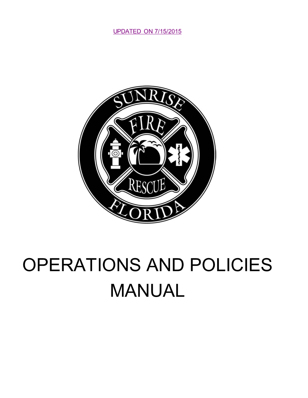 Operations and Policies Manual