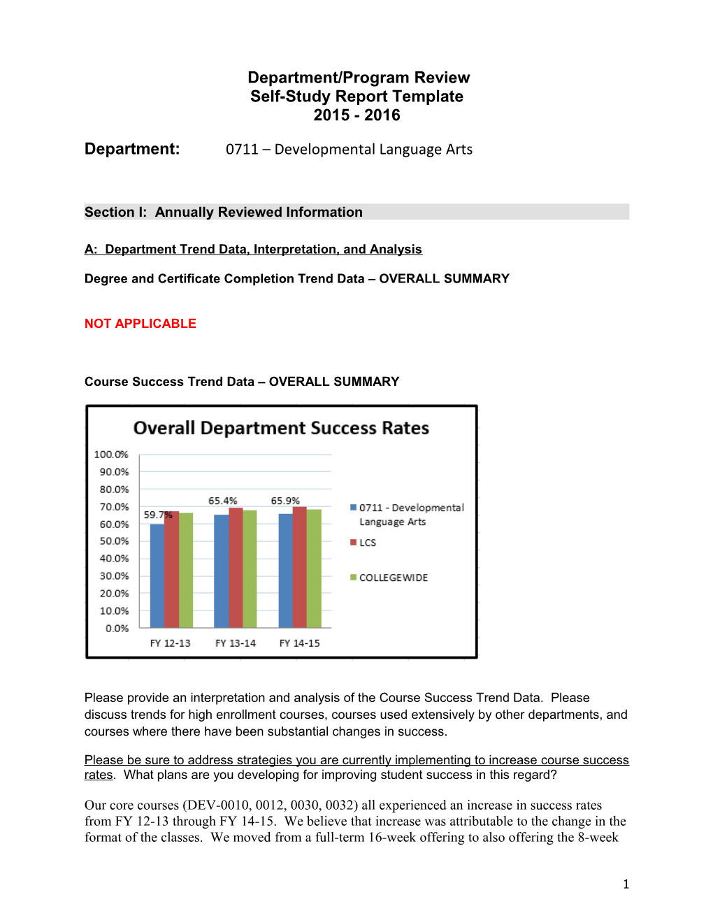 Self-Study Template