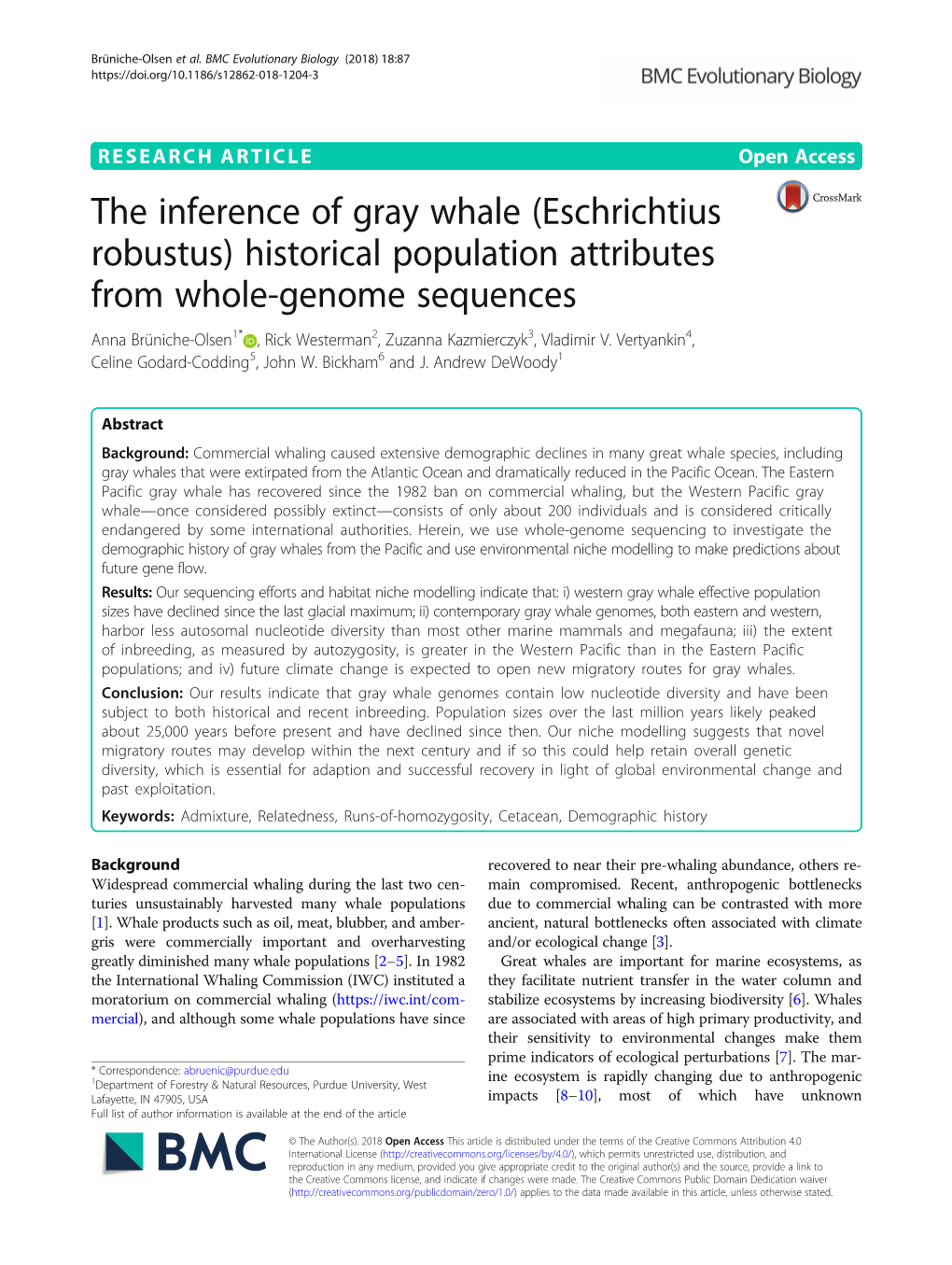 The Inference of Gray Whale (Eschrichtius Robustus) Historical