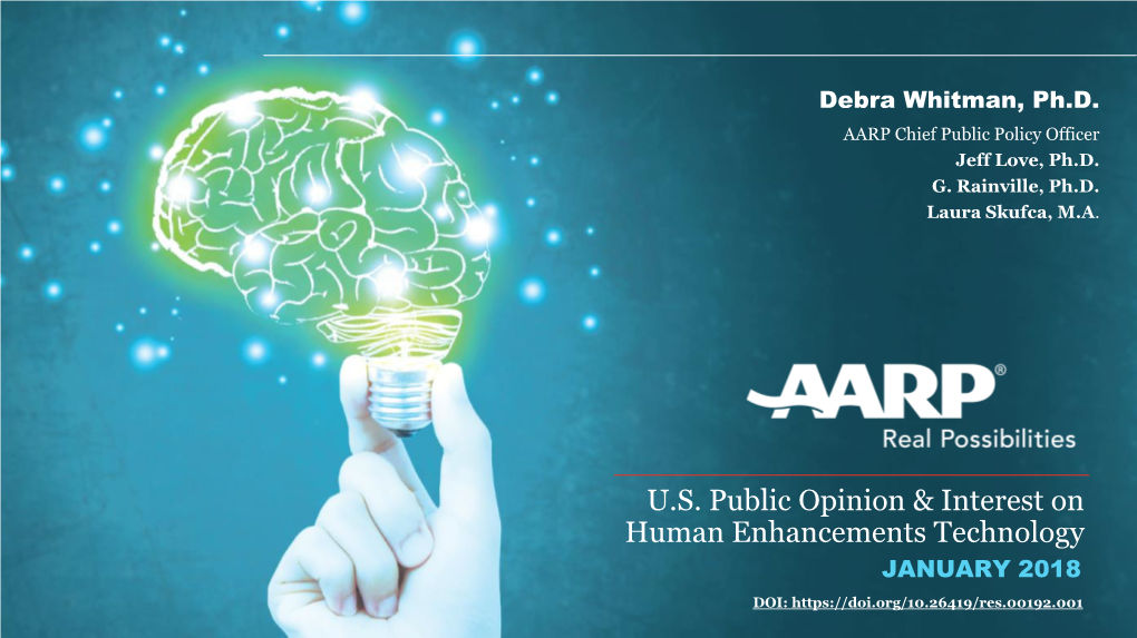 U.S. Public Opinion and Interest on Human Enhancements Technology