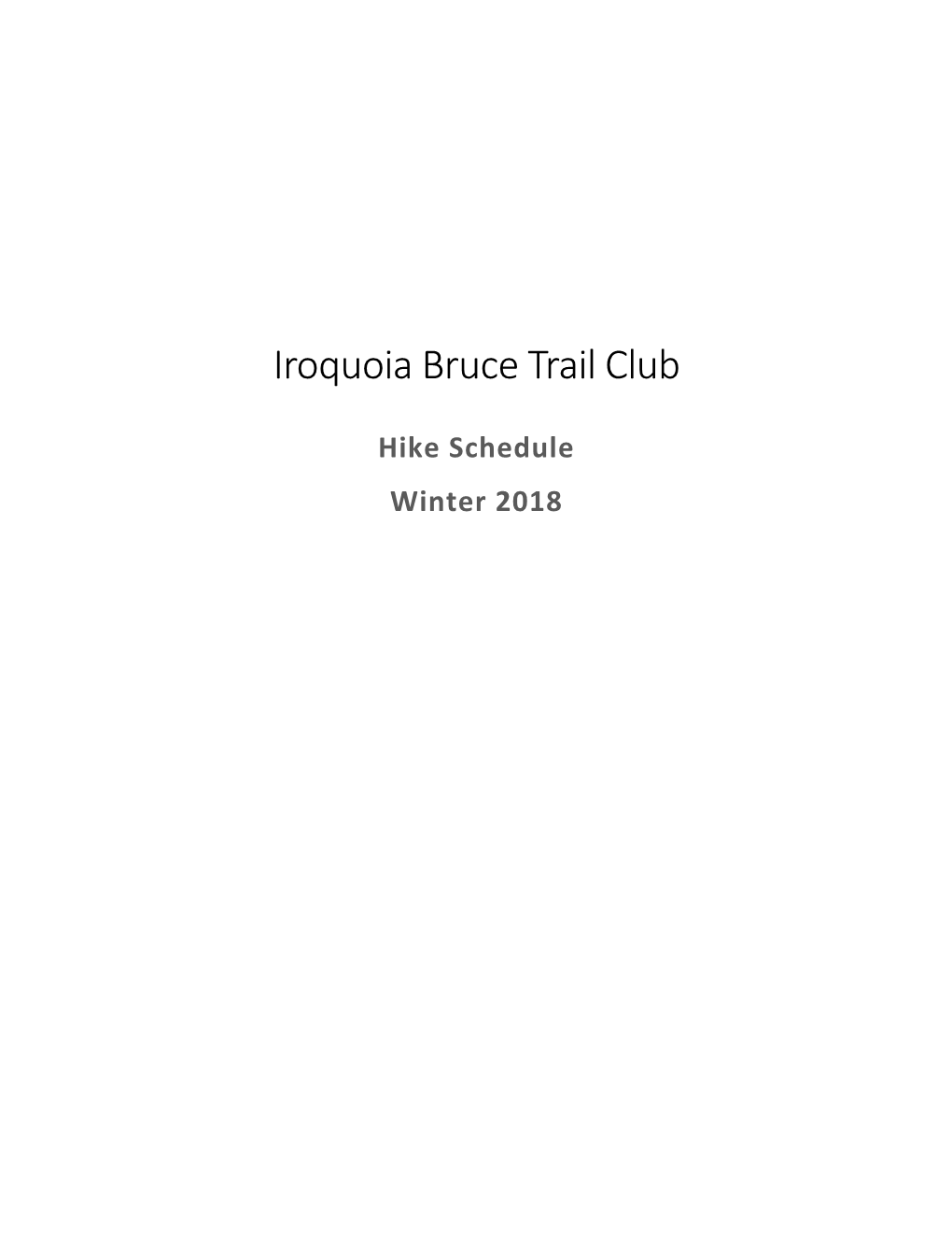 Iroquoia Bruce Trail Club