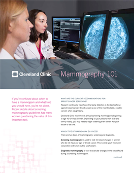 Mammography 101